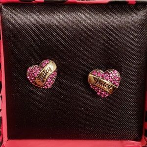 Juicy Couture heart shaped earrings